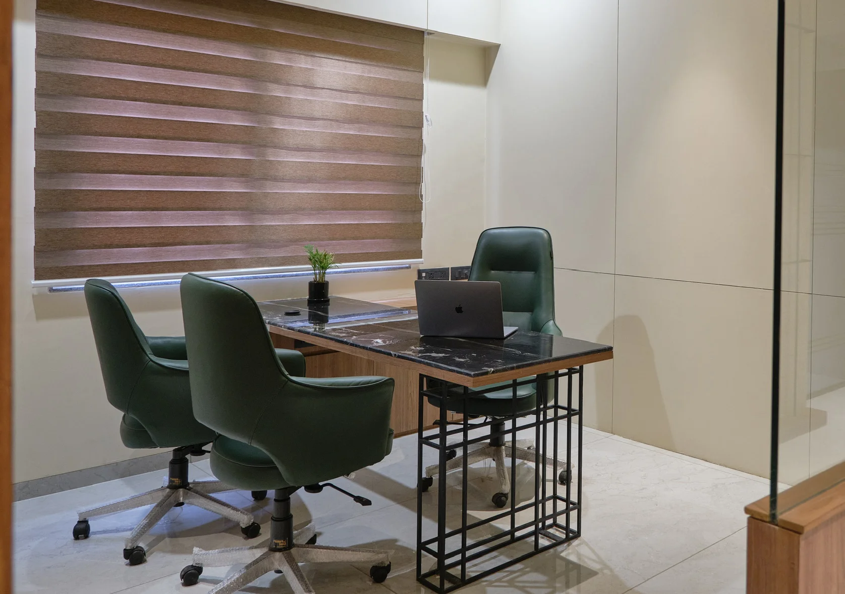 Spaces By AMK — design consultation with material samples and curated palette