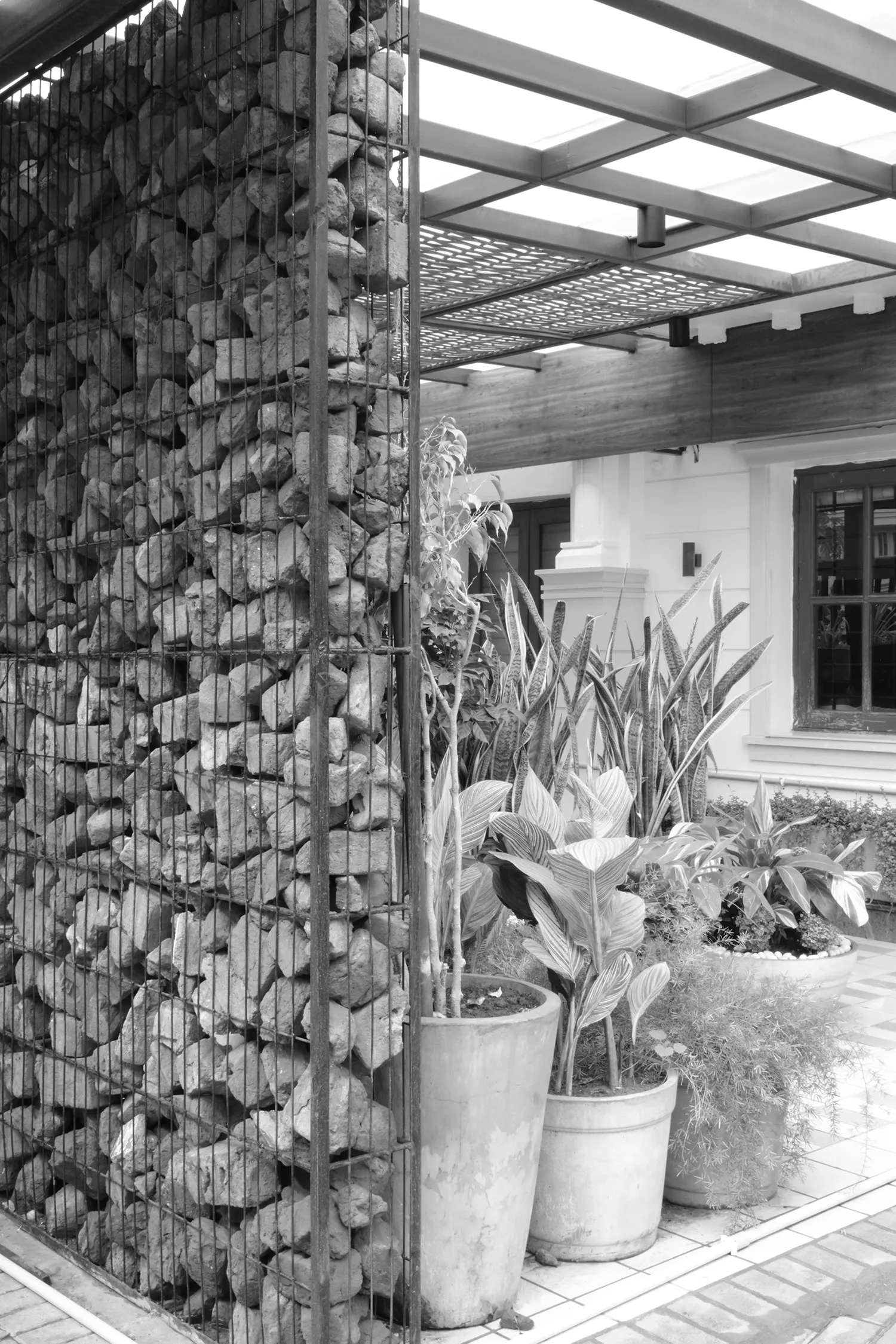 Gabion wall detail