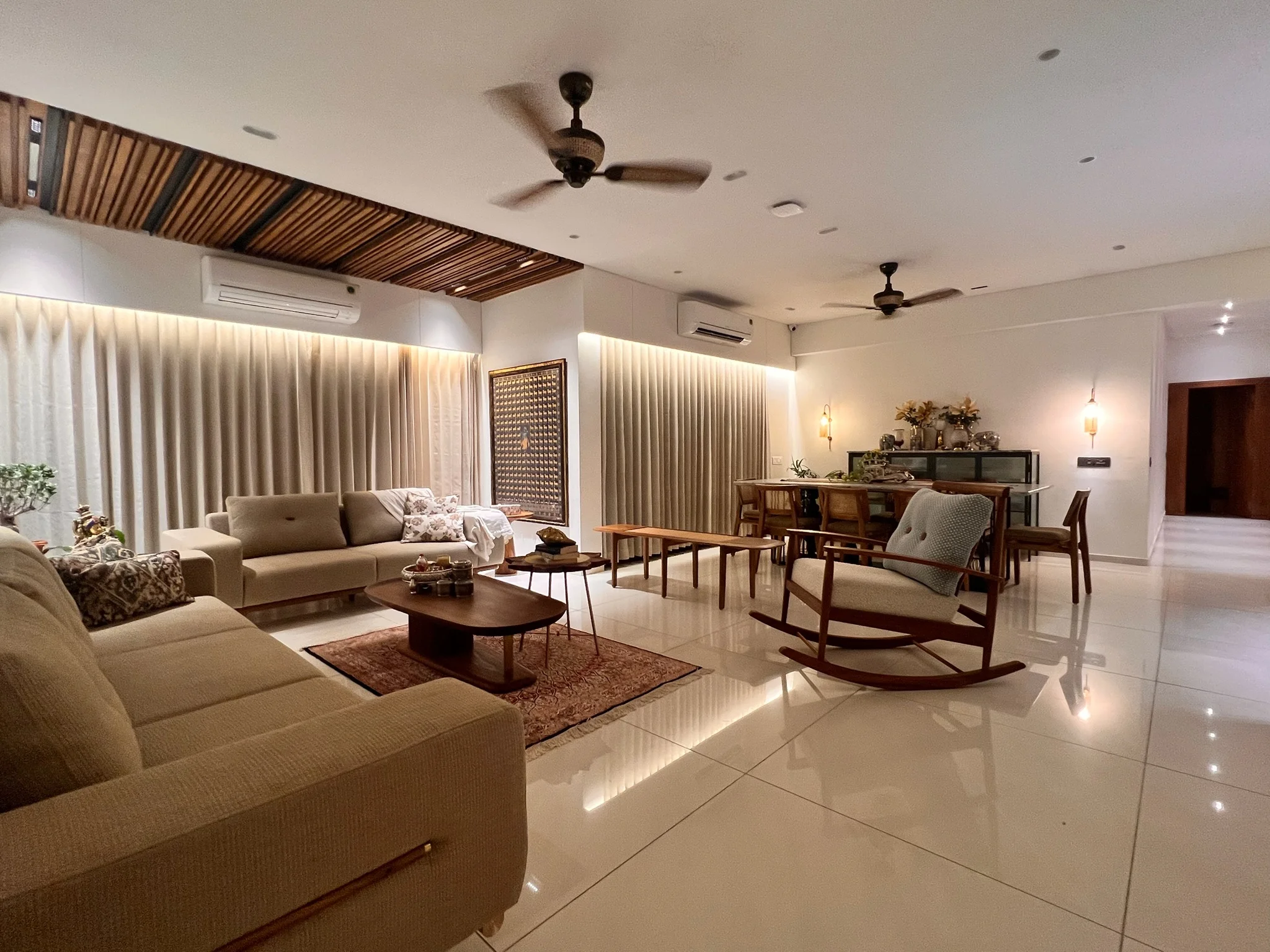 The Home — Open plan living and dining room